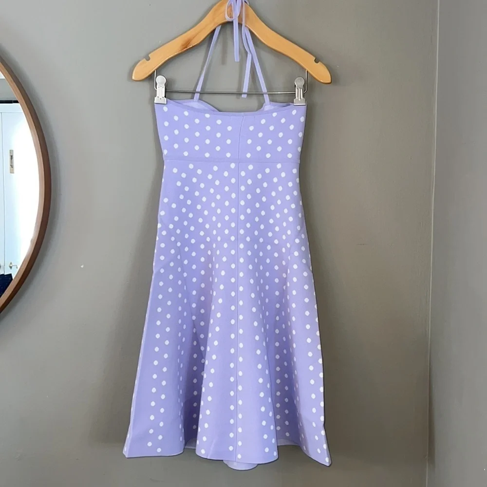 Revolve Ronny Kobo Purple Polka Dot Shila Dress Size XS - Picture 7 of 13